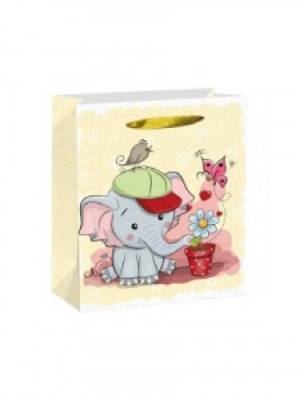 Миленд Пакет подарочный Dream cards с мат. лам. 18х24х8.5 (M) Забавный слоник ПКП-3426